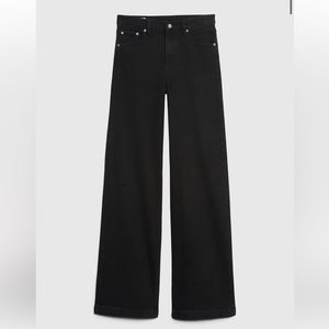 GAP High-rise, Wide-leg, black jeans